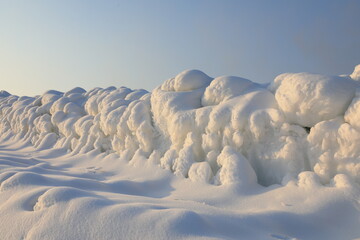 Artificial snow in a ski resort, North China