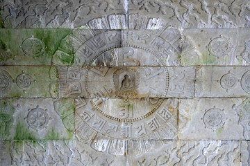 Wall carving of the underground palace of Emperor Qianlong, East Tomb of the Qing Dynasty, China