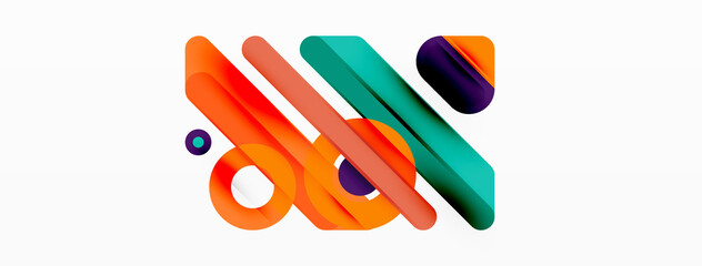 Lines geometric background. Stripes and rings composition business template for wallpaper, banner, background or landing