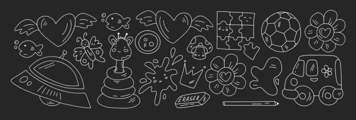 School, preschool, education. Creativity and imagination. Little children online education, e-learning.