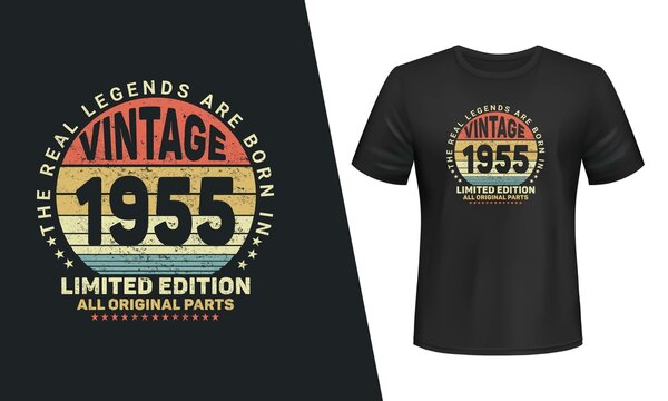 67th birthday gifts for women or men, vintage 1955 birthday shirt for wife or husband, 68-anniversary T-shirt for sister or brother