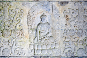 Wall carving of the underground palace of Emperor Qianlong, East Tomb of the Qing Dynasty, China