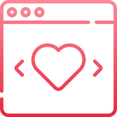 Love and Valentines day Gradients Icon