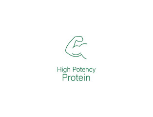 High potency protein icon vector illustration 