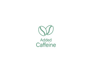 Added caffeine icon vector illustration 