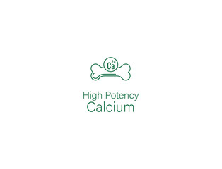 High potency calcium icon vector illustration 