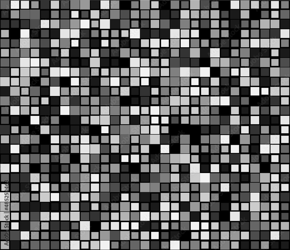 Aufkleber Random mosaic square tiles seamless, repeatable cubism pattern, texture and backdrop