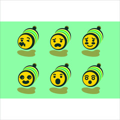 Bee Cute Emotion vector illustration character