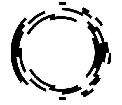 Abstract GUI, UI geometric circle element