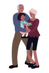 grandparents and granddaughter