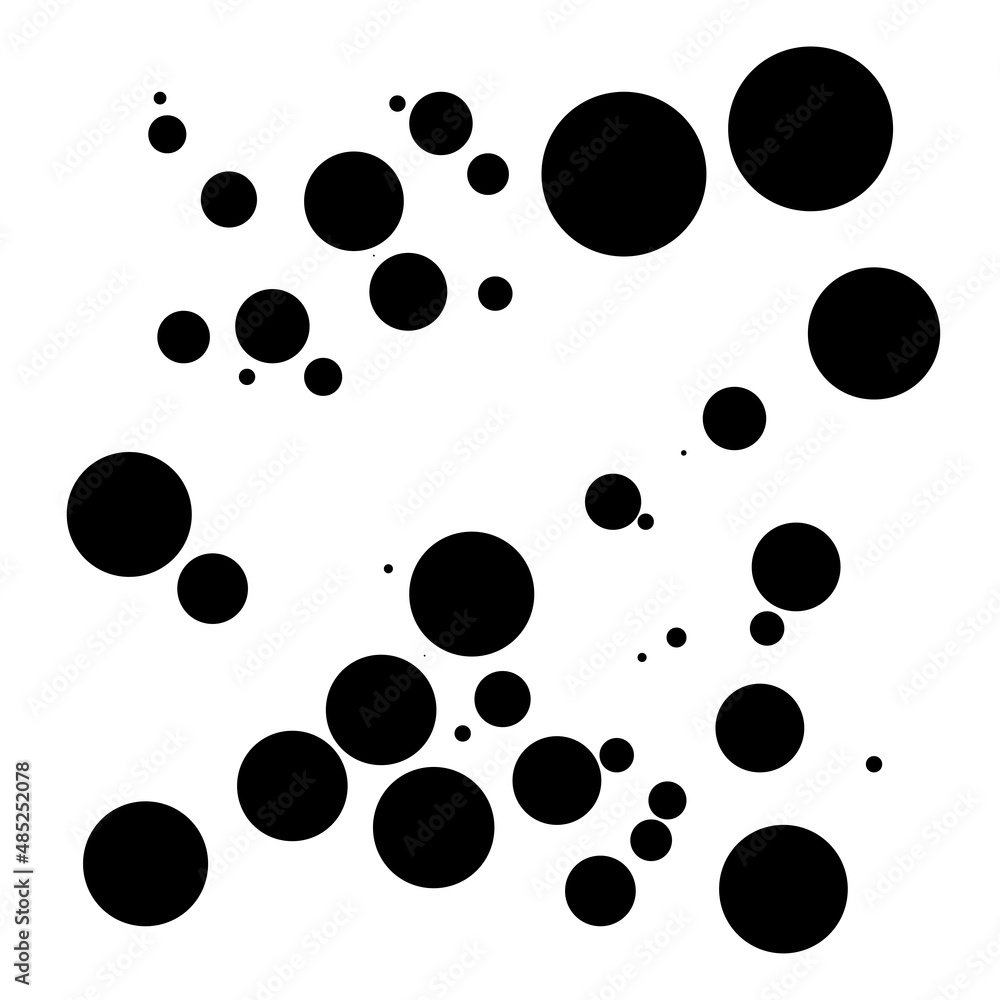 Poster random dots, circles. stipple, stippling background. halftone polkadots pattern, design element