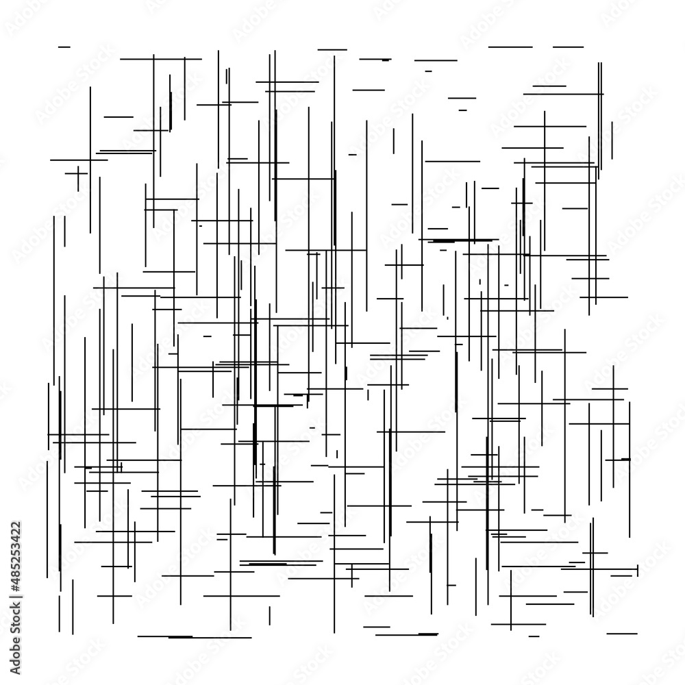 Poster Grid, mesh of random lines. Reticle, grating, crosshatch pattern, texture. Intersecting lines