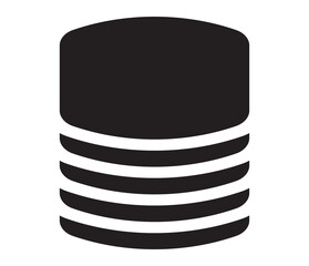 Obraz premium Server HDD, SSD, mainframe icon. Rack, cylinder, barrel symbol