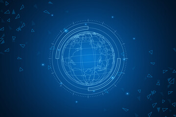 Obraz premium Sci fi futuristic user interface, HUD, Technology abstract background , Vector illustration. 