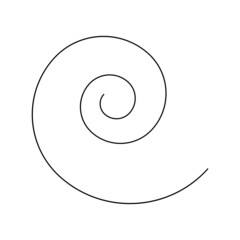 Spiral design element. Swirl, twirl, vortex, vertigo icon and symbol