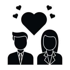 Valentines Couple Vector icon which is suitable for commercial work and easily modify or edit it

