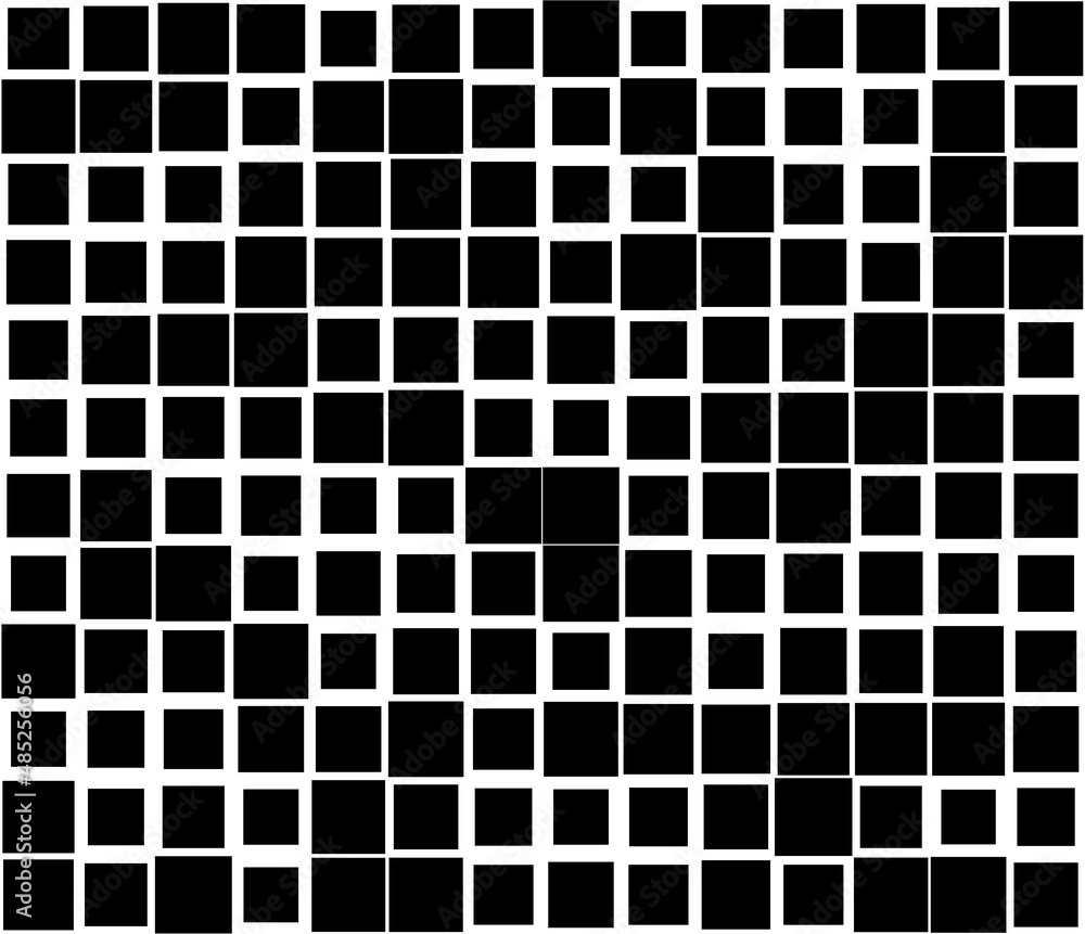 Aufkleber Random mosaic square tiles seamless, repeatable cubism pattern, texture and backdrop