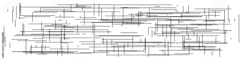 Poster Grid, mesh of random lines. Reticle, grating, crosshatch pattern, texture. Intersecting lines