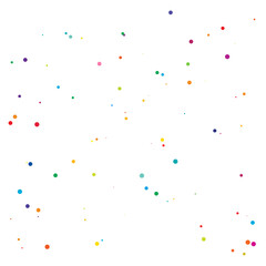 Colorful random, diffuse circles, dots pattern. Scattered speckles, polka dots