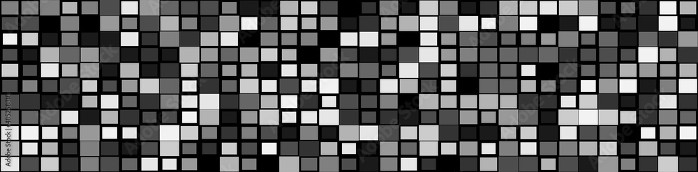 Aufkleber Random mosaic square tiles seamless, repeatable cubism pattern, texture and backdrop