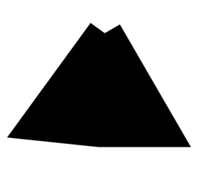 Simple abstract geometric form(s), shape(s). Random, angular vetor design element