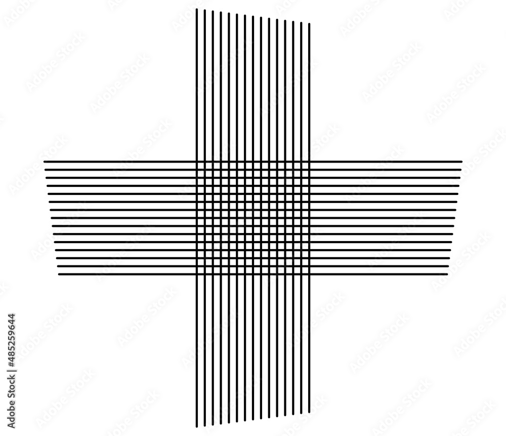 Poster Irregular, random intersecting lines abstract grid, mesh, grate and trellis pattern, texture. Geometric vector artwork