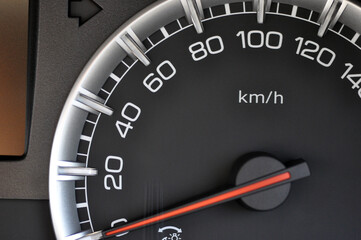 speedometer on black