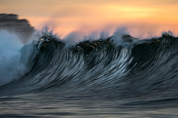 Motion blur photo of a large wave, Sydney Australia