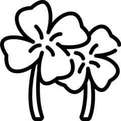 clover line icon