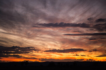 sunset in the clouds