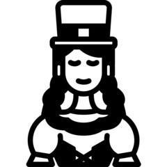 woman solid line icon