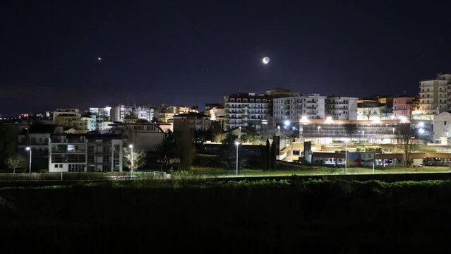 Benevento - Time lapse dell'alba di luna all'alba