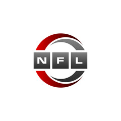 NFL Letter Initial Logo Design Template Vector Illustration