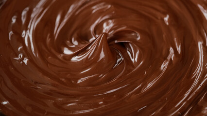Melted liquid chocolate. Molten chocolate or dark caramel. Cooking chocolate dessert