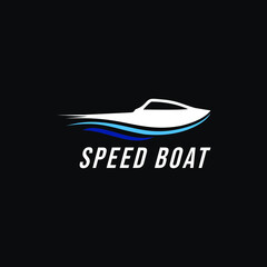 Marine Transportation logo design with boat vector