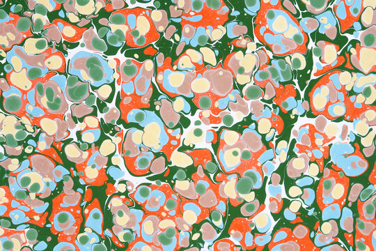 Traditional Turkish marbled paper artwork background	