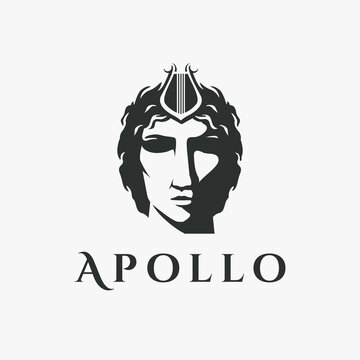 Head Of Apollo God Logo Icon Illustration Vector On White Background