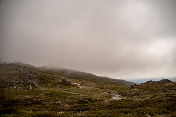 clouds over the mountains