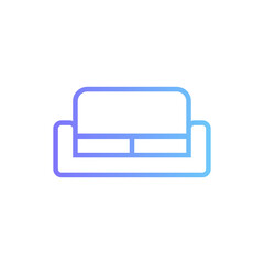 Sofa vector icon with gradient