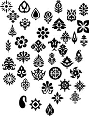 Indian Textile Motifs, Textile Designs elements, Traditional Designs Motifs