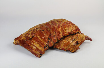 Delicous smoked pork ribs for snack