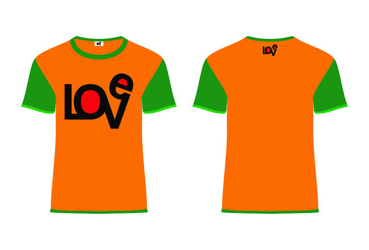 T-Shirt Mockup tempalte front and back design vector