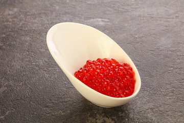 Luxury delicous red salmon caviar
