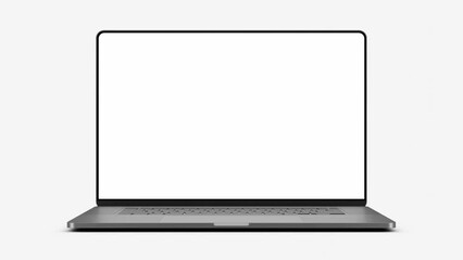 Laptop frameless screen - computer rotation from the top with opening the display. The video includes a green screen and a luma matte mask. Easy way to replace the background. 4k 60fps UHD.