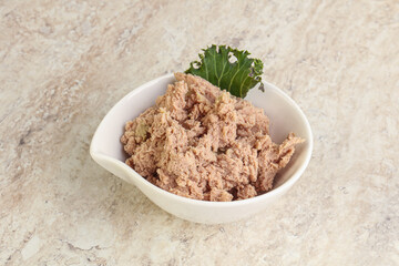 Liver pate in the bowl