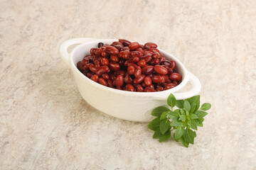 Red kidney bean in the bowl