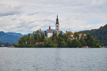 Lake Bled, popular tourist destination in Slovenia, Europe.