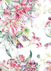 Watercolour Flower Illustrations, Digital Print Flowers