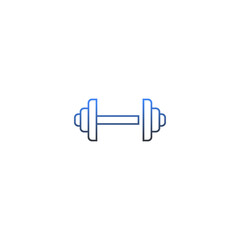 Modern Fitness Gym logo design template. barbell and dumbbell icon. Vector art illustration