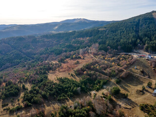 Aerial view of Osogovo Mountain, Bulgaria